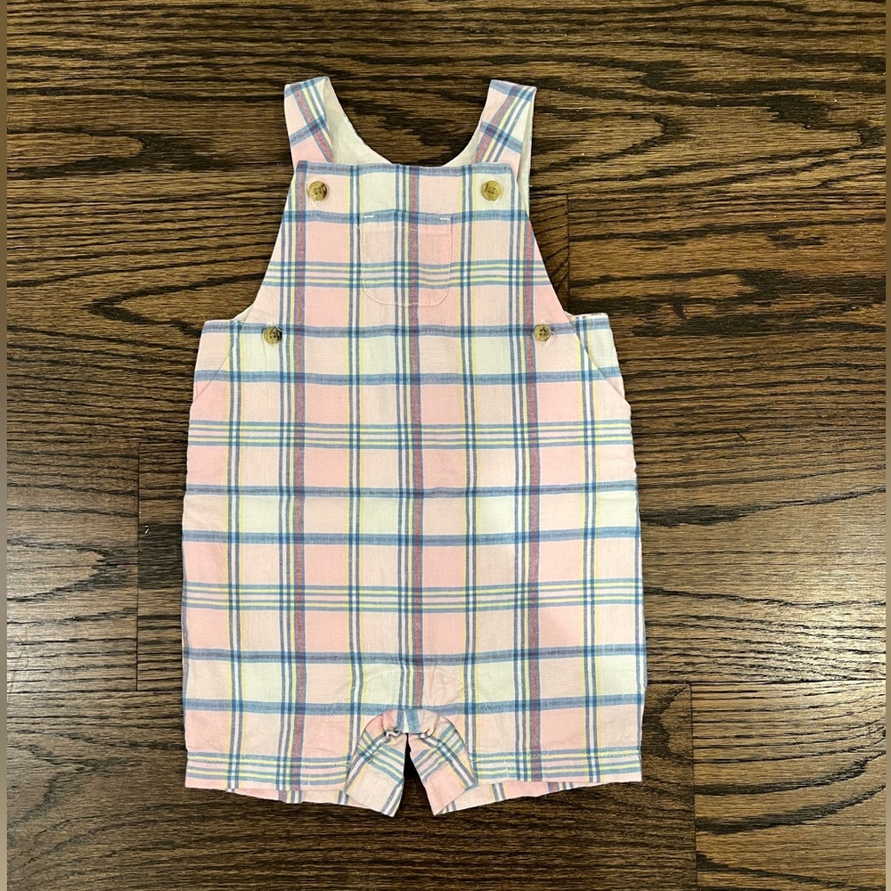 Janie and Jack Baby Boy Plaid Shortall